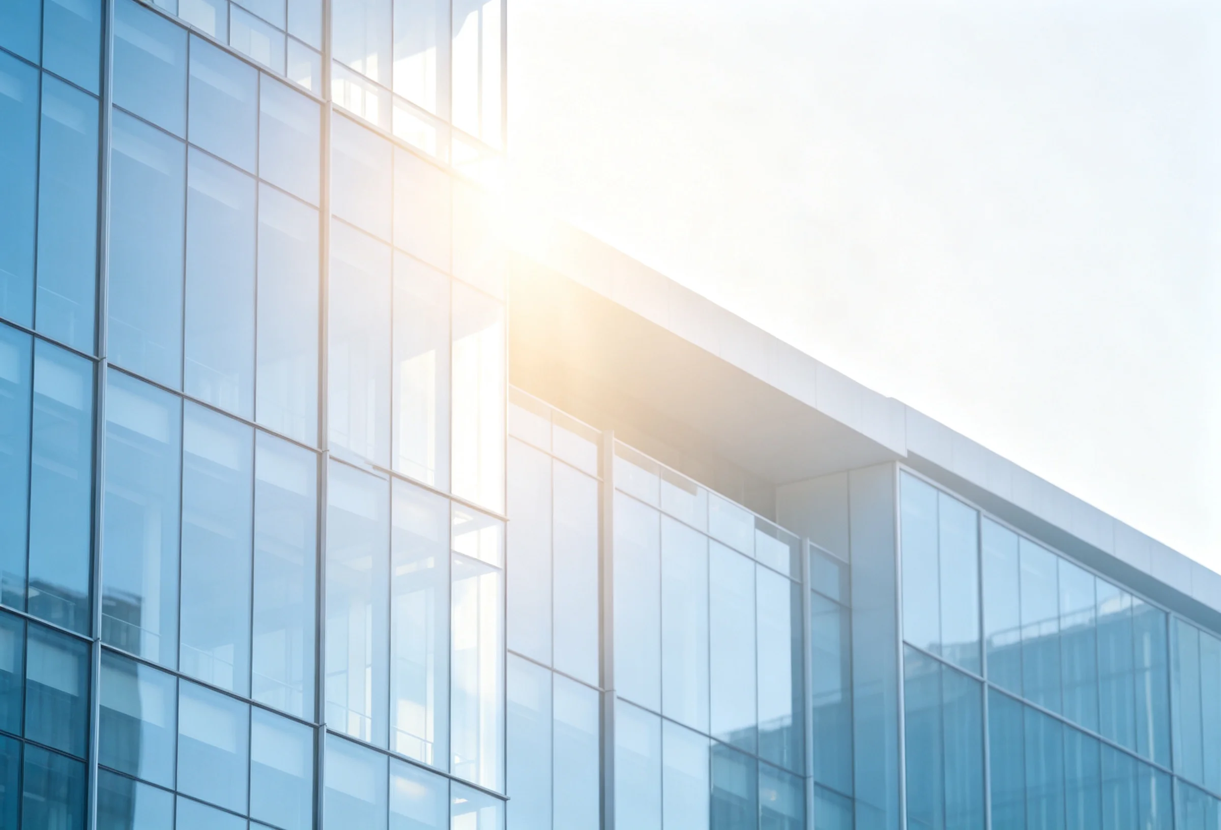 Light across a contemporary facade