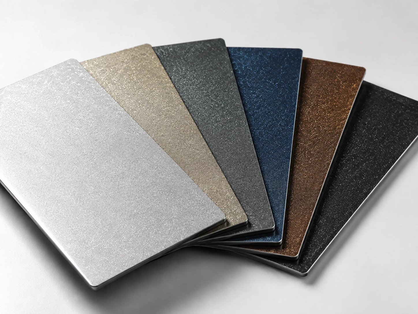 Multi-colour Starry Pearlescent Aluminium sample collection