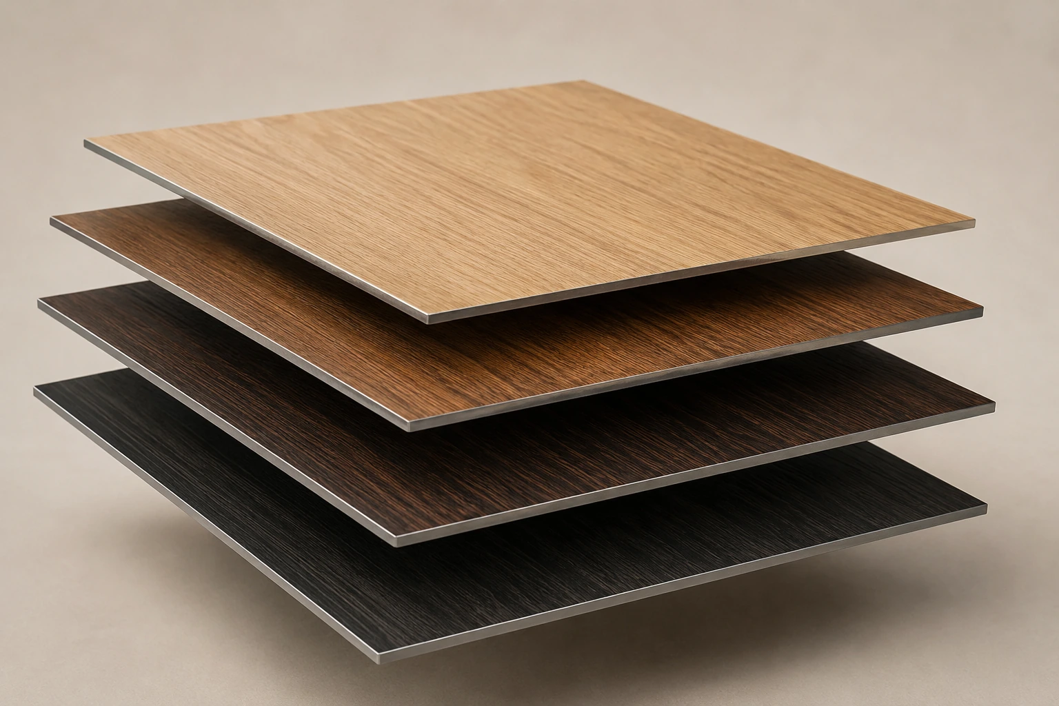 Floating wood-grain sheets