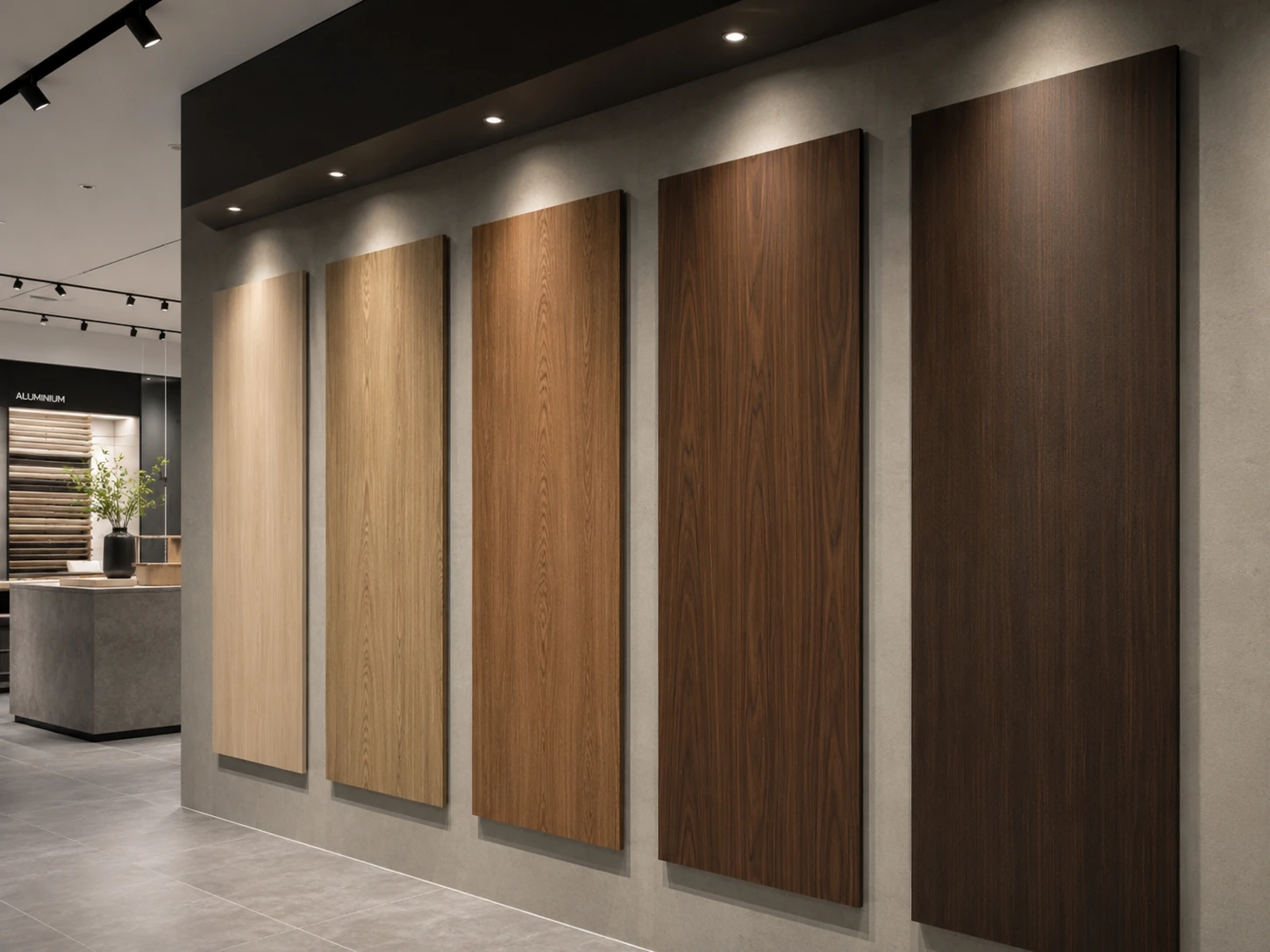 Wood-grain ceiling passage