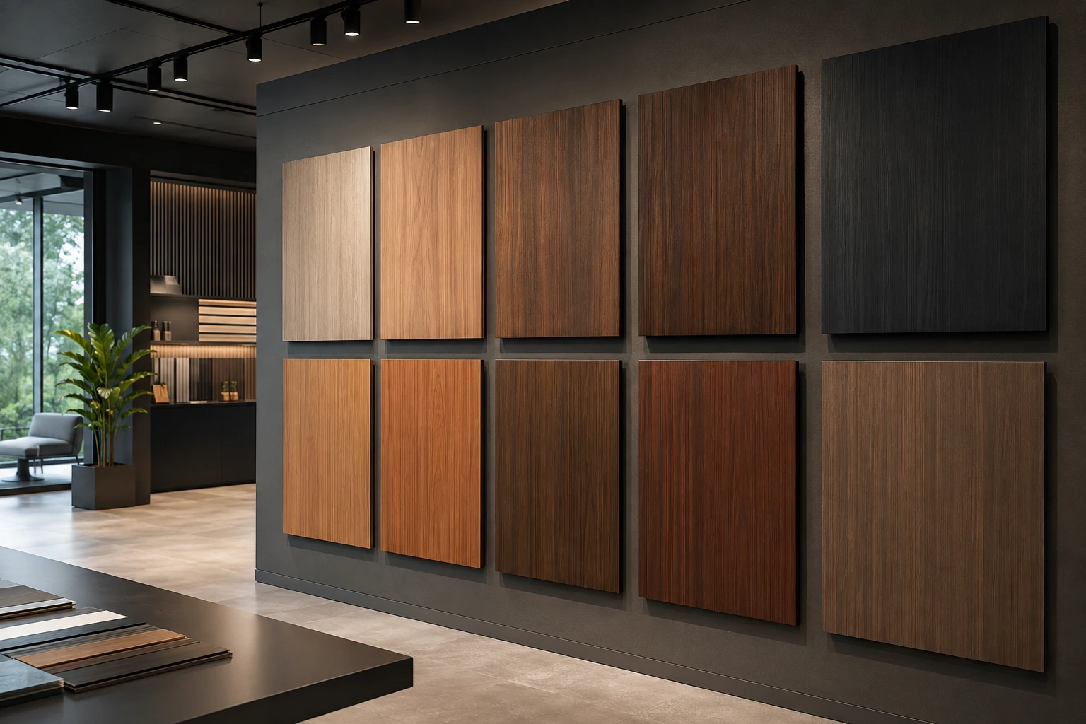 Showroom sample wall