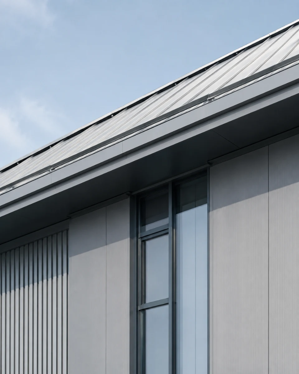 building application image for Standing Seam Roofing